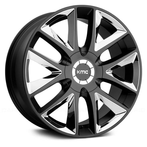 Wheel Pros KM710 20X8.5 5X5 S-BLK CHR INS 38M KM71028550738