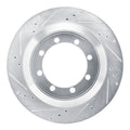 R1 08-19 Ford E-350 Super Duty Rear Left Drilled & Slotted Silver Brake Rotor