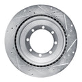 R1 08-19 Ford E-350 Super Duty Rear Left Drilled & Slotted Silver Brake Rotor