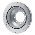 R1 08-19 Ford E-350 Super Duty Rear Left Drilled & Slotted Silver Brake Rotor