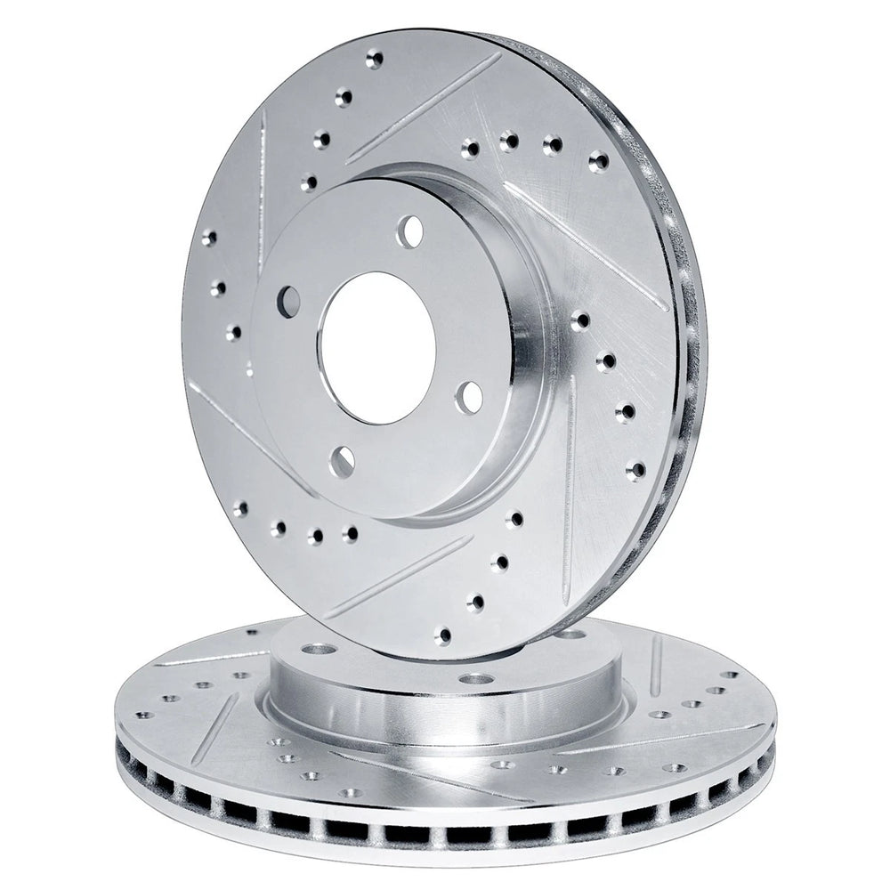 R1 Concepts Brake Rotor- D/S - Silver Fits Nissan 200SX