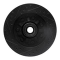 R1 97-04 Ford F-150 RWD Front Right Drilled & Slotted Black Brake Rotor