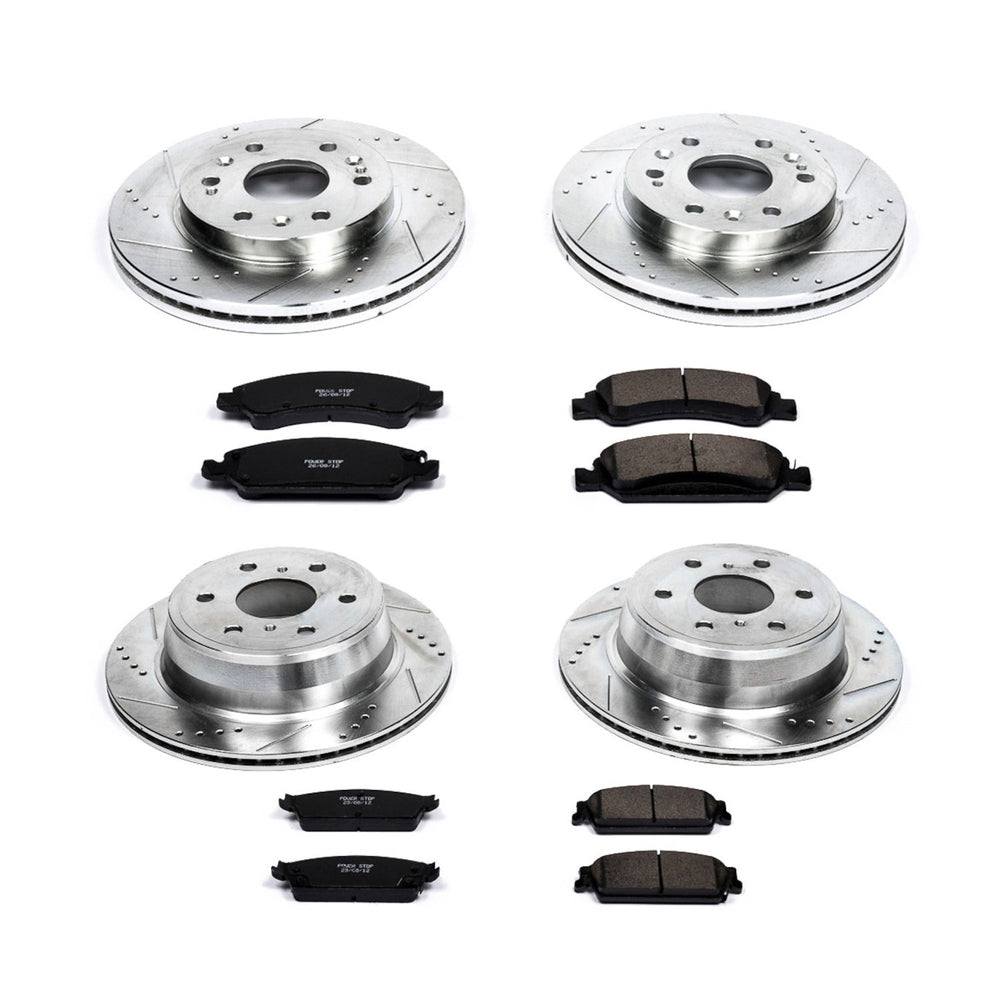 Power Stop 08-14 Cadillac Escalade Front & Rear Z23 Evolution Sport Brake Kit