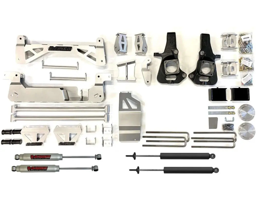 2002-10 GM 2500/3500 NO Dually Truck (GAS MOTOR 8 lug 4WD) 7 in Lift Kit w/ front AND rear shocks