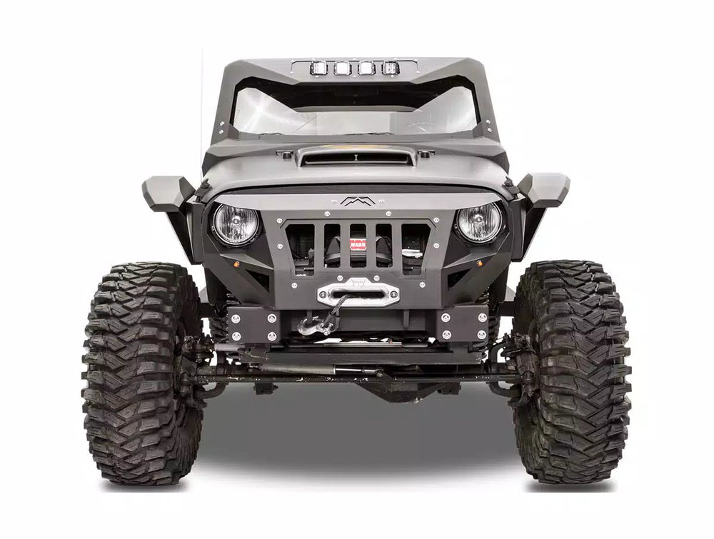 0718 WRANGLER JK FRONT GRUMPER BARE STEEL