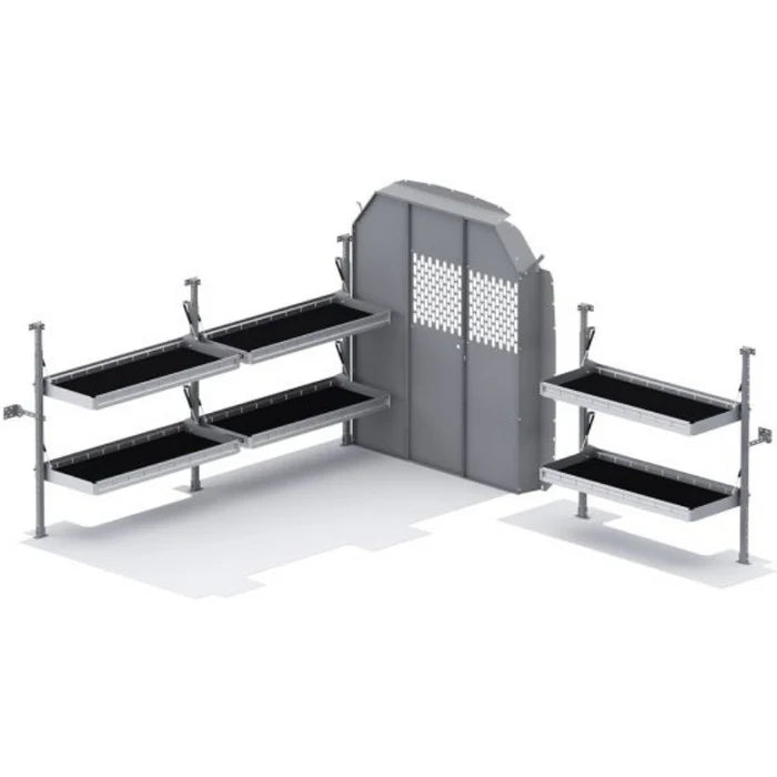 FOLDING SHELVES PACKAGE TRANSIT 130 IN WB MID ROOF
