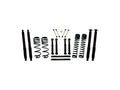 4 Inch Dual Rate Long Travel One Box Kit w/Adjustable Front and Rear Lower Flex Links and Black Max Shocks TJ/LJ 1997-2002 Jeep Wrangler Skyjacker