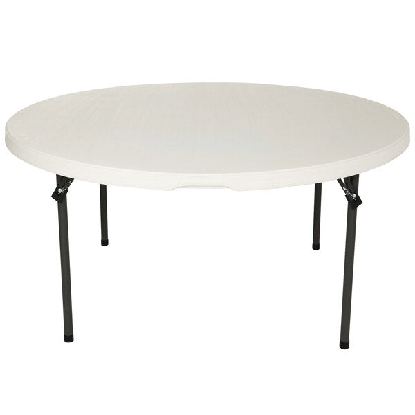 LIFETIME 60INCH ROUND COMMERCIAL FOLDING TABLE ALMOND