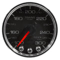GAUGE TRANS TEMP 2 1/16IN 300DEGREEF STEPPER MOTOR W/PEAK & WARN BLK/CHRM SPEK