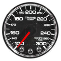 GAUGE TRANS TEMP 2 1/16IN 300DEGREEF STEPPER MOTOR W/PEAK & WARN BLK/CHRM SPEK