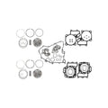 Vertex Piston 08-13 Kawasaki KRF 750 Teryx 4x4 750cc Replica Top End Piston Kit; 8.8:1 Kit