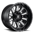 ~(37 lbs. 20X20X12)~ HARDLINE 17x9 5x139.70/5x150.00 GLOSS BLACK MILLED (1 mm)