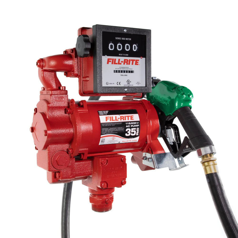 115/230V Super High Flow AC Pump 1INx18FT Hose 1IN Automatic Hi Flow Nozzle