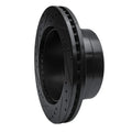 R1 05-12 Ford F-350 Super Duty 2WD Rear Right Drilled & Slotted Black Brake Rotor