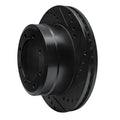 R1 05-12 Ford F-350 Super Duty 2WD Rear Right Drilled & Slotted Black Brake Rotor