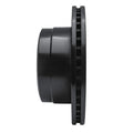 R1 05-12 Ford F-350 Super Duty 2WD Rear Right Drilled & Slotted Black Brake Rotor