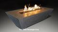 OLYMPUS RECTANGULAR FIRE PIT TABLE 60IN L 18IN H BLACK