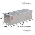 66 GALLON RECTANGLE DIAMOND PLATE ALUMINUM GASOLINE AUXILARY TANK W/FUEL PICKUP