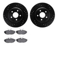 R1 E- Line Series Brake Rotor - D/S - Black w/ Ceramic Pads