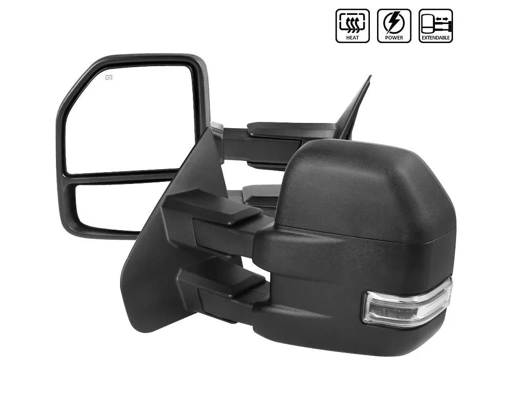 TOWING MIRRORS BLACK TEXTURE- CLEAR SIGNAL- POWER HEATED