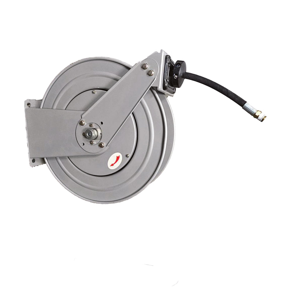 FLUID TRANSFER HOSE REEL 1/2IN X 25FT 1/2IN NPT MALE OUTLET 1/2IN NPT FEMALE