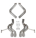 Axle-Back Exhaust System 1997-2004 C5 Corvette 5.7L 304 Stainless Steel 3 Inch Axle-Back Exhaust System Without Mufflers Hooker BlackHeart