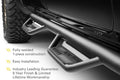 Podium Step LG Cab Length (2 Steps per Side) 3 Inch Main Tube Diameter 2015-2019 Chevy Silverado/GMC Sierra 2500 HD/3500 HD Crew Cab Gas 2015-2016 Diesel Textured Black NFab