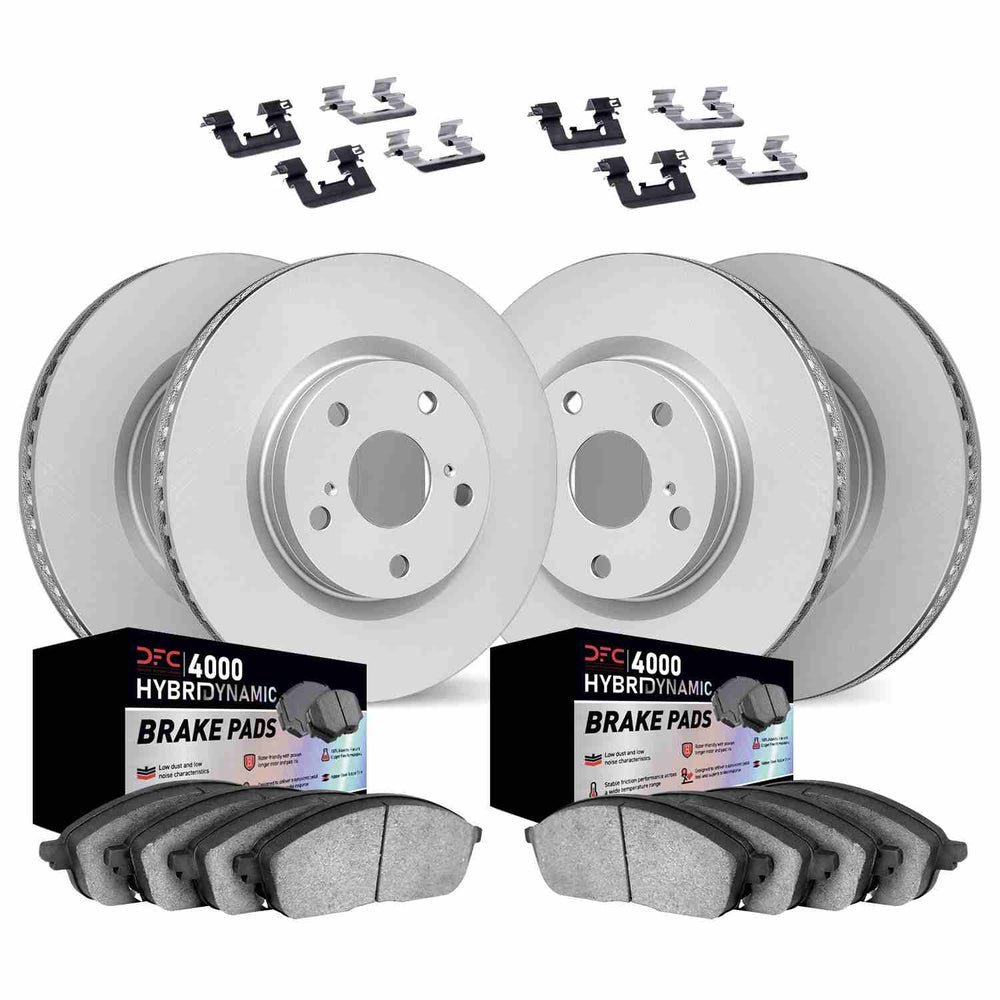 DFC 14-18 Subaru Forester Front & Rear Geospec Rotors w/4000 HybriDynamic Brake Pads w/Hardware