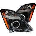 0409 PRIUS BLACK CLEAR AMBER HALO(CCFL)HEADLIGHTS DRIVER/PASSENGER