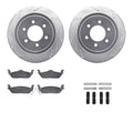 R1 04-11 Ford F-150 Heritage Rear Drill/Slot Silver Rotors w/Off-Road/Tow Pads