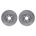 R1 07-18 Land Rover Range Rover Evoque Front Drilled & Slotted Silver Brake Rotor Set