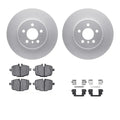 R1 Concepts Brake Rotor- Carbon Coated with Ceramic Pads Hdw Fits BMW 535i