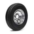 ST205/75R14 MOUNTED ON GALVANIZE SPOKE 14X6 5X4.5 LOAD RATING: C 6PLY RATED 1760 LBS
