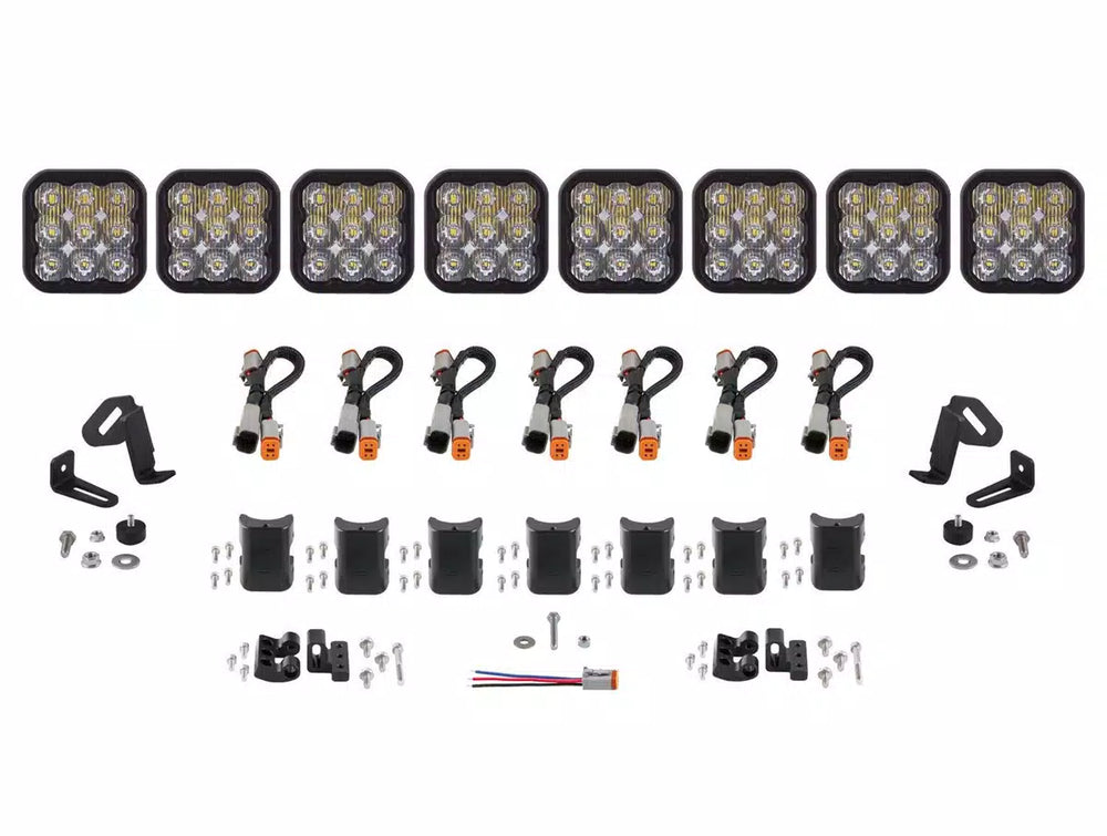 SS5 PRO UNIVERSAL CROSSLINK 8POD LIGHT BAR WHITE DRIVING