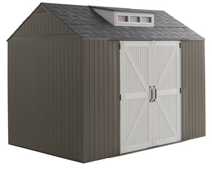EASY INSTALL 7X10 RESIN STORAGE SHED BROWN