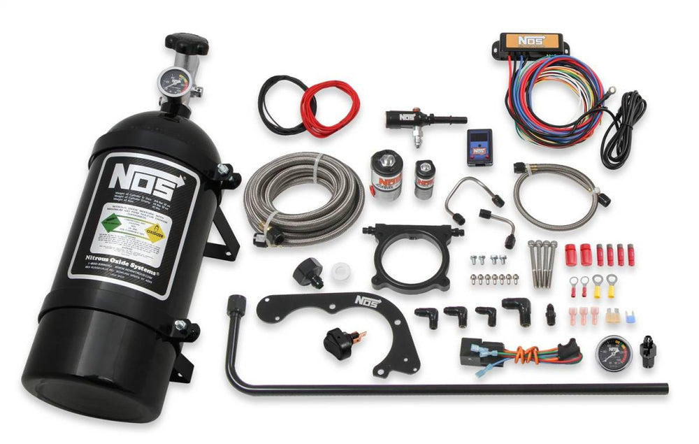 Plate Wet Nitrous System Ford 2011-2014 Ford Mustang W/ 5.0L V8 Coyote Engine Includes 10Lb Black Bottle And 80MM Plate NOS