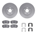 R1 Concepts Brake Rotor- Carbon Coated with Ceramic Pads Hdw Fits Hyundai Tucson
