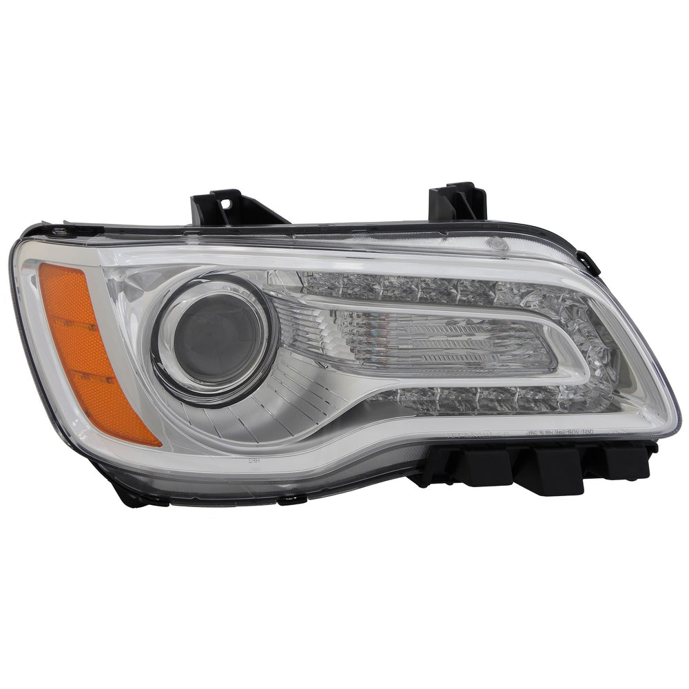 RH HEADLAMP ASSY COMPOSITE; SEDAN; HALOGEN; CHROME BEZEL; 300 1114
