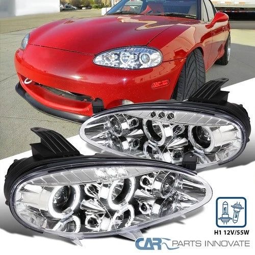 HALO LED PROJECTOR HEADLIGHT CHROME