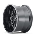 ~(42 lbs. 22X22X13)~ COGENT (8107) GLOSS BLACK/MILLED SPOKES 20X12 6-135/6-139.7 -51mm 106mm