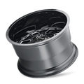 ~(42 lbs. 22X22X13)~ COGENT (8107) GLOSS BLACK/MILLED SPOKES 20X12 6-135/6-139.7 -51mm 106mm