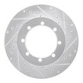 DFC 96-07 Ford E-450 Super Duty Rear Right Drilled & Slotted Silver Brake Rotor