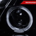 PROJECTOR HEADLIGHT GLOSS BLACK HOU
