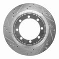 DFC 08-20 Ford E-450 Super Duty Rear Left Drilled & Slotted Silver Brake Rotor