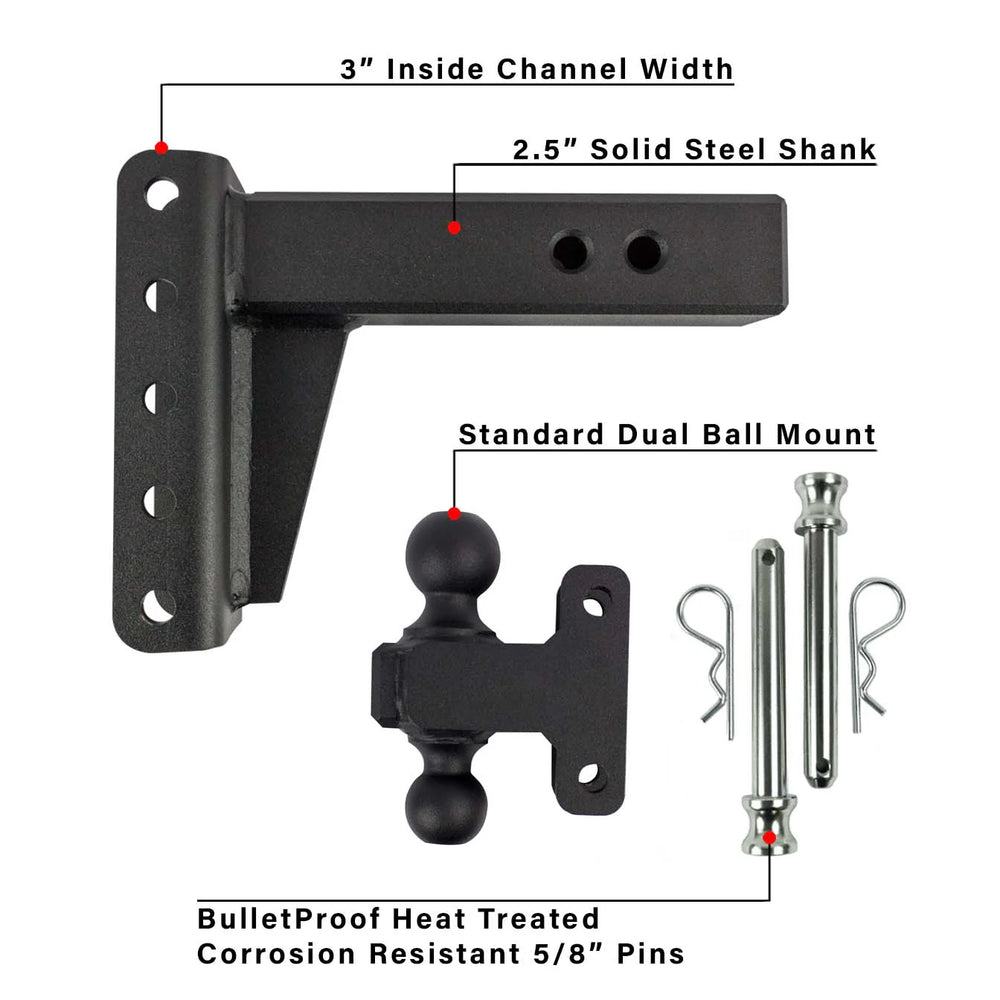 2.5" EXTREME DUTY 4" DROP/RISE