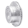 R1 11-22 Ford F-350 Super Duty 2WD Rear Right Drilled & Slotted Silver Brake Rotor
