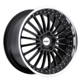 ~(31 lbs. 20X20X11)~ TSW SILVERSTONE 18x9.5 5/114.3 ET20 CB76.1 GLOSS BLACK W/MIRROR CUT LIP