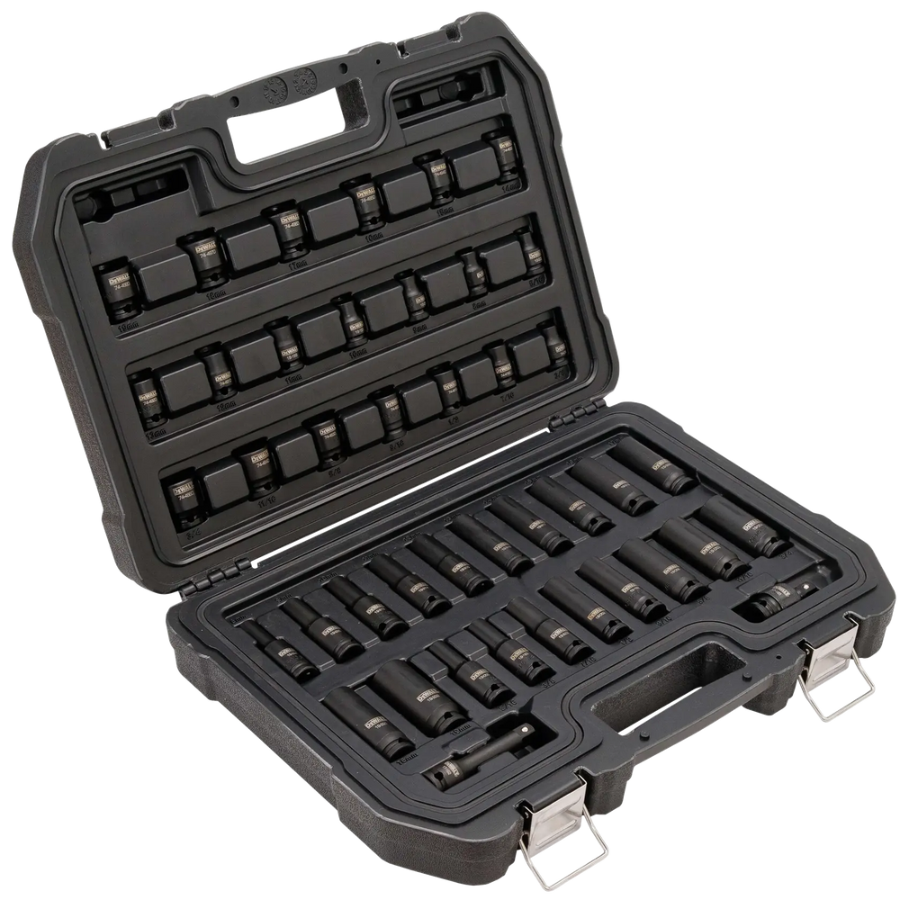 DRIVE COMBINATION IMPACT SET 3/8IN 6 POINT BLACK/YELLOW 42 PCS