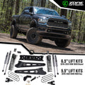 19-24 RAM 2500 6.5 Inch Radius Arm 4.5 Inch Rear Coils Diesel 6-Bolt T-Case Nitro Shocks Zone Offroad