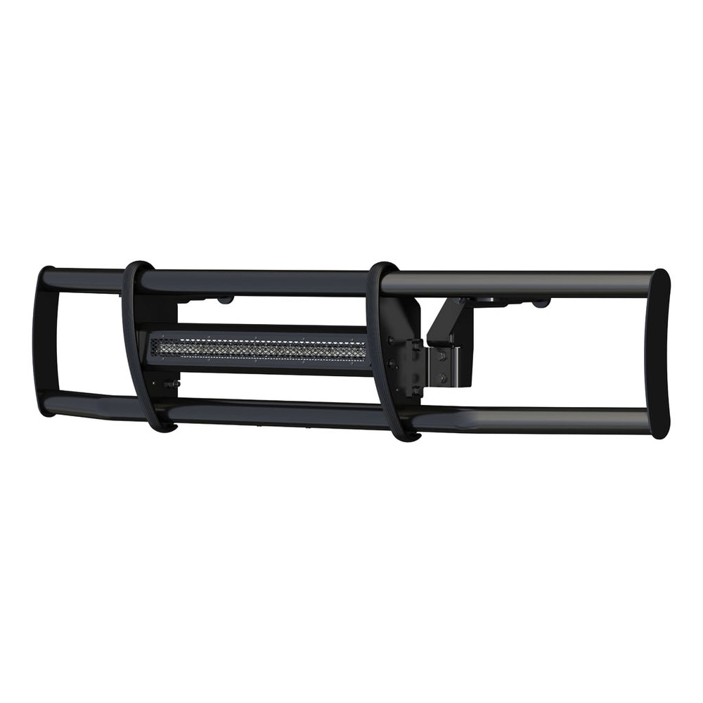 MILESTONE BLACK STAINLESS BUMPER GUARD WITH LED LIGHT BAR